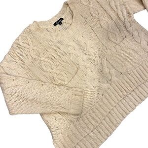 Cecico Tan Cream Knit Sweater with Pockets